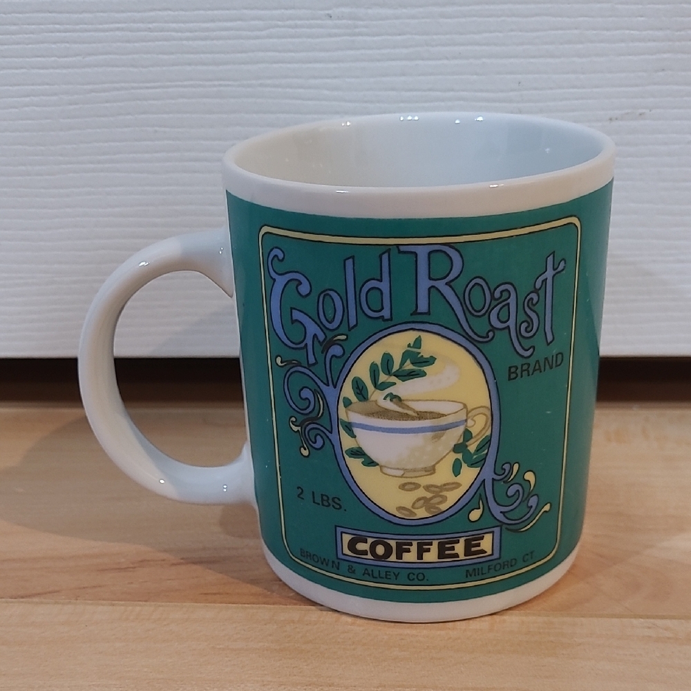 Vintage Gold Roast Brand Coffee Cup